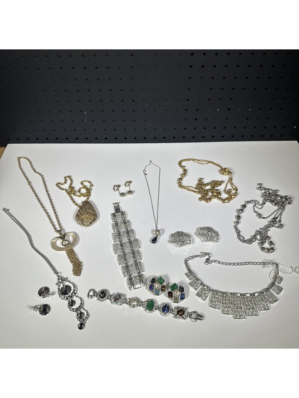 Vintage Sarah Coventry Necklace Bracelet Earring Lot 12+ Pcs Gold Silver Tone